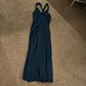 Rebecca Taylor silk Dark Blue Maxi Dress
